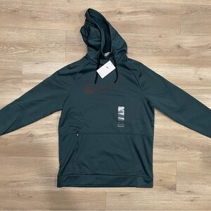 Nike Therma-FIT Pullover Fitness Deep Jungle Hoodie Sweatshirt Mens Medium